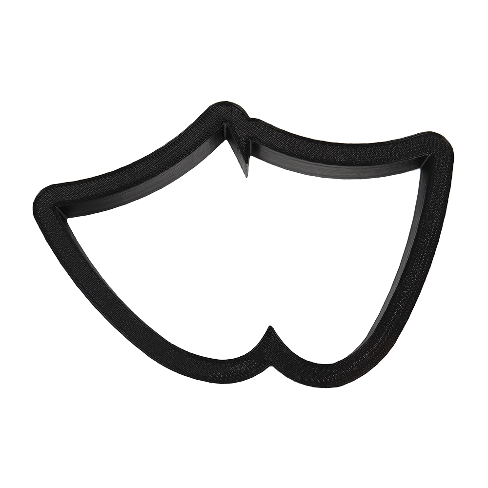 Theater Masks Plastic Cookie Cutter, 4" x 2-1/4"