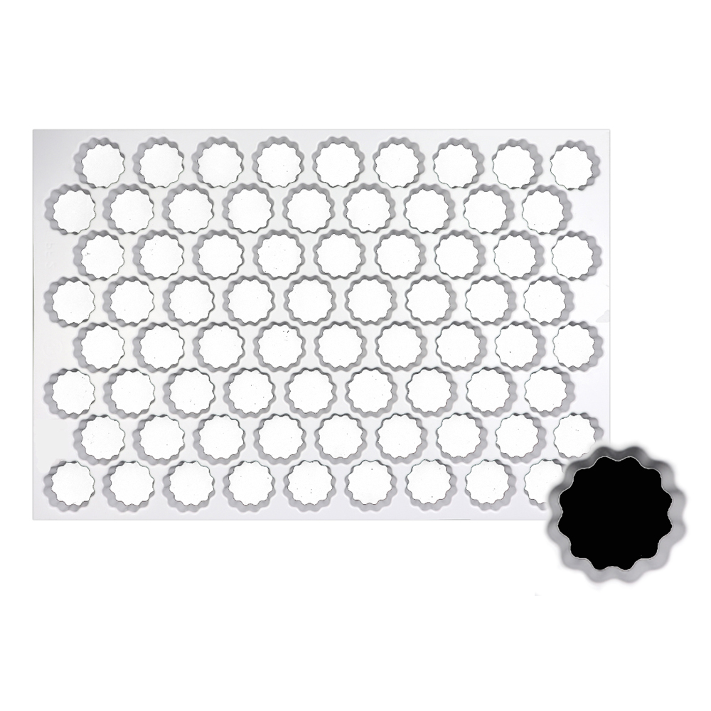 Production Cookie Cutting Sheet, Rosette 1-3/4"