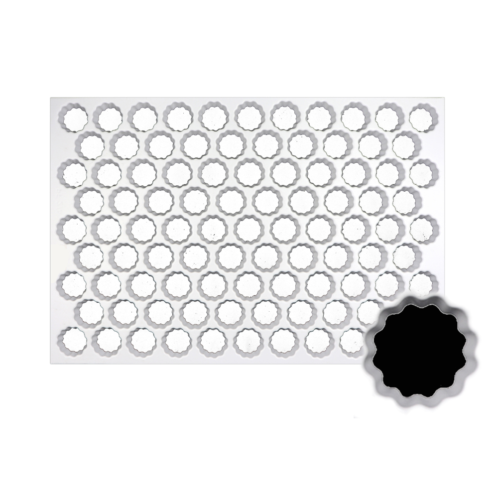 Production Cookie Cutting Sheet, Rosette 1-3/8"