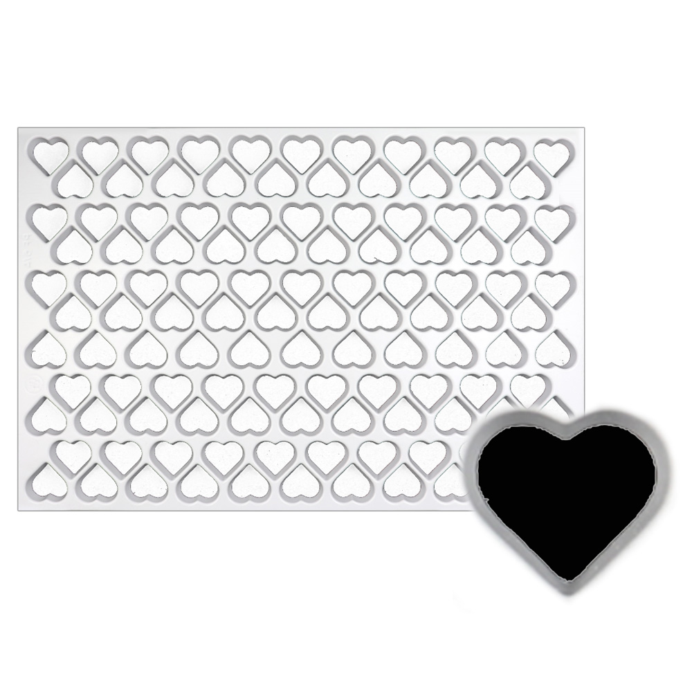 Production Cookie Cutting Sheet, Heart 1-3/8"