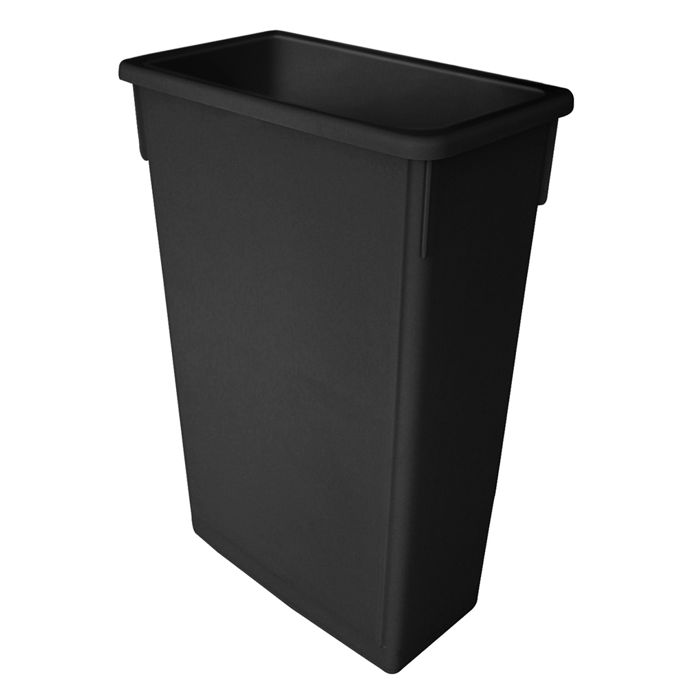 Thunder Group Black Rectangle Trash Can, 23 Gallon