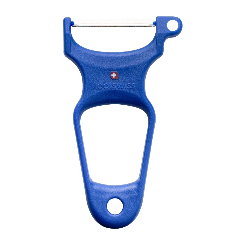Toolswiss Clasinox Vegetable Peeler with Blue Plastic Handle