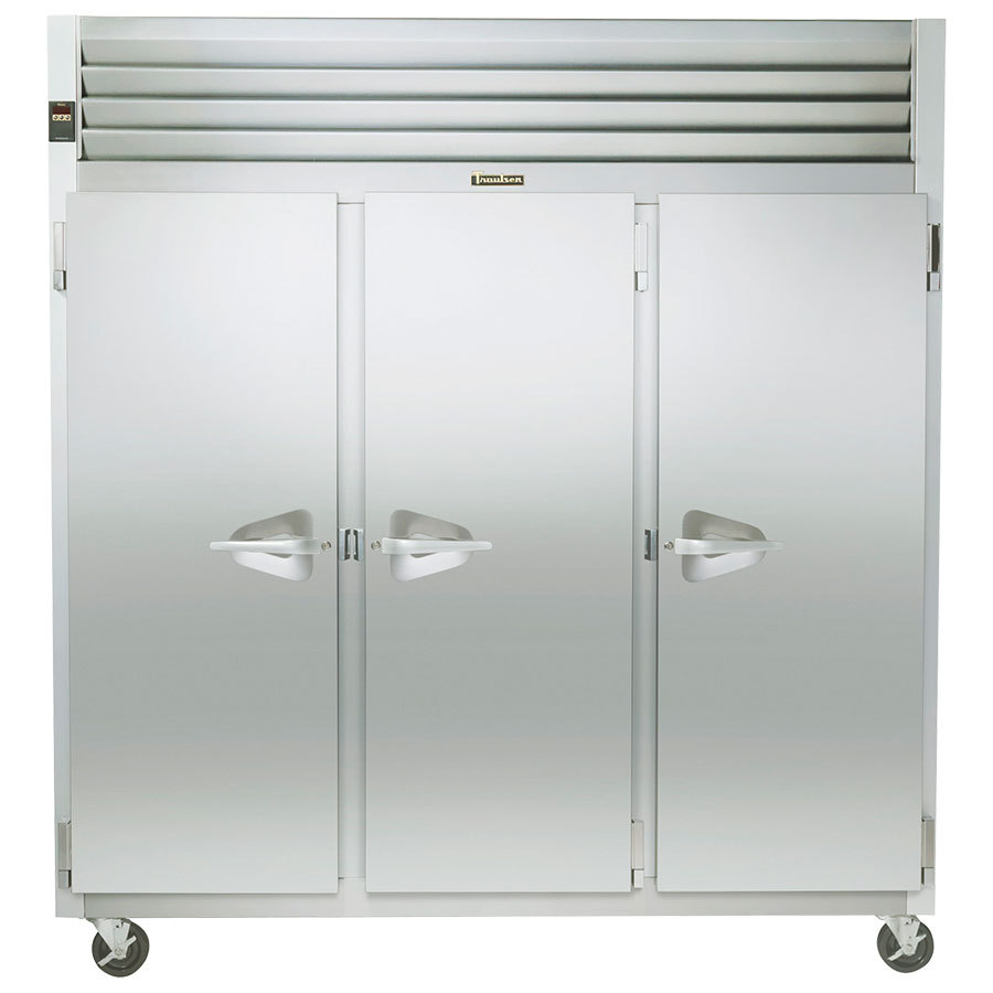 Traulsen G31010 77" G Series Three Section Solid Door Reach in Freezer with Left / Right / Right Hinged Doors - 69.1 cu. ft.