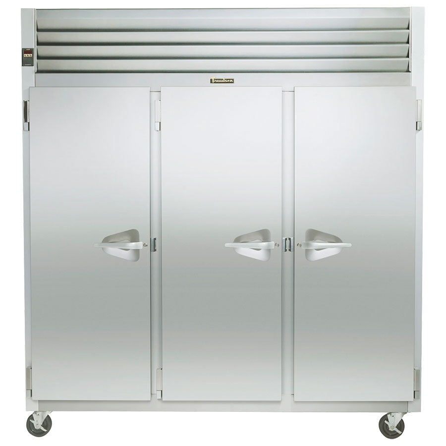 Traulsen G31011 77" G Series Three Section Solid Door Reach in Freezer with Left / Left / Right Hinged Doors - 69.1 cu. ft.