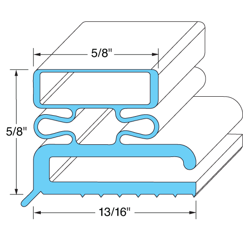 Traulsen OEM # 04503 / SER-04503-00 / 341-04503-00, Rubber Magnetic Door Gasket - 23 3/8" x 29 3/8"