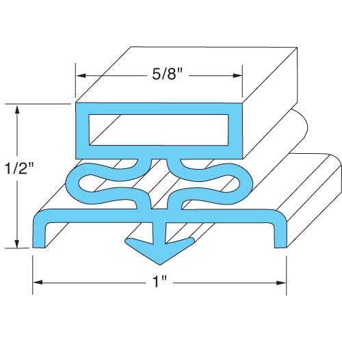 Traulsen OEM # 09503 / 341-09503-00 / 341-09503-03 / SER-09503-00, Rubber Magnetic Door Gasket - 21 5/8" x 59 3/4"