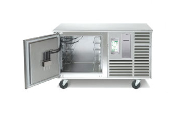 Traulsen TBC5-58 Spec Line Undercounter 5 Pan Blast Chiller - Left Hinged Door with 6" Casters and Stainless Steel Back