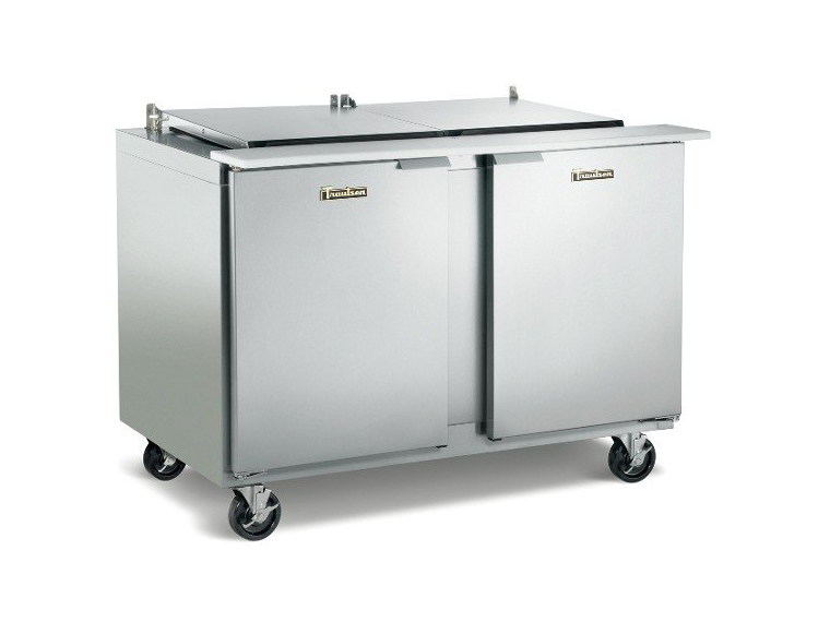 Traulsen UST7212-LR 72" 12 Pan Sandwich / Salad Prep Table with Left / Right Hinged Doors