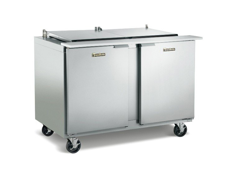 Traulsen UST7224-LR 72" 24 Pan Sandwich / Salad Prep Table with Left / Right Hinged Doors