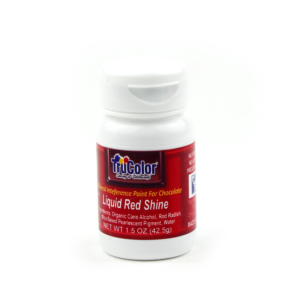 TruColor Red Shine Natural Liquid Food Color, 1.5 Oz Edible Food Paint