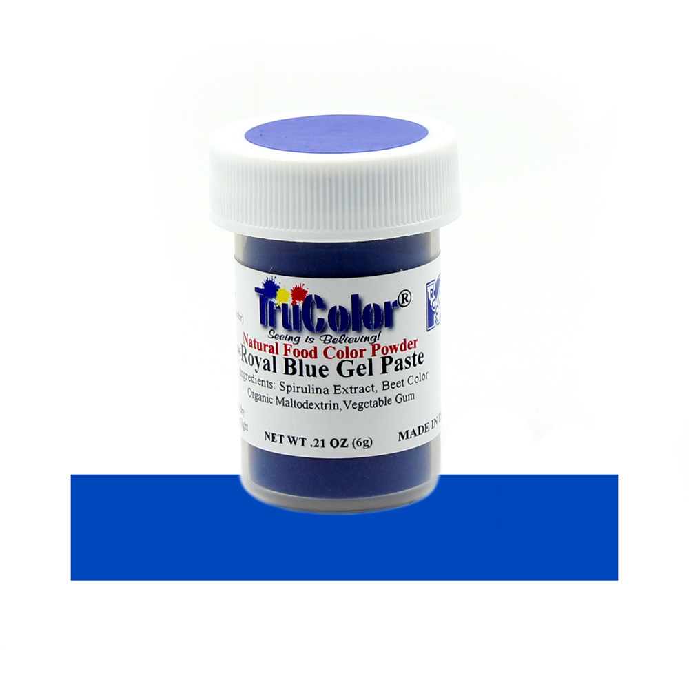 TruColor Royal Blue Gel Paste Natural Food Color Powder, 6g