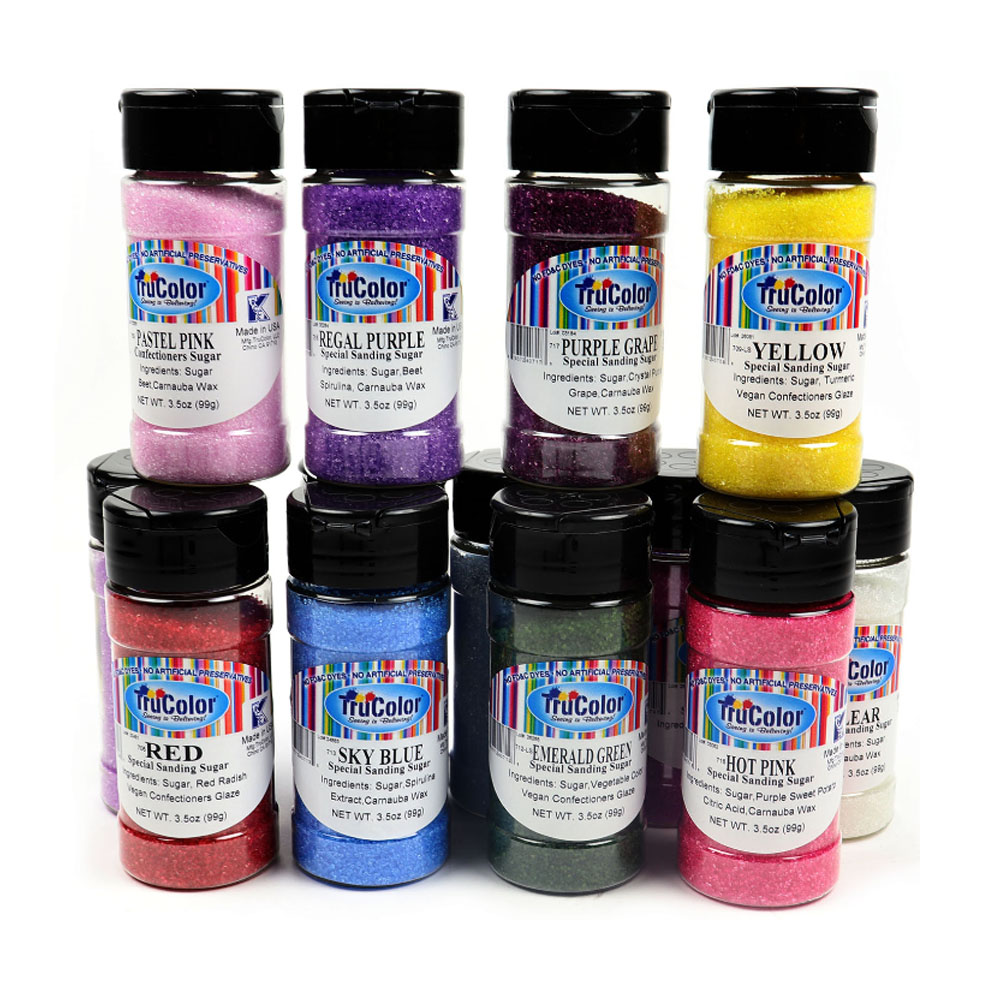 TruColor Special Natural Color Sanding Sugar, Medium Crystals, 3.5 Oz