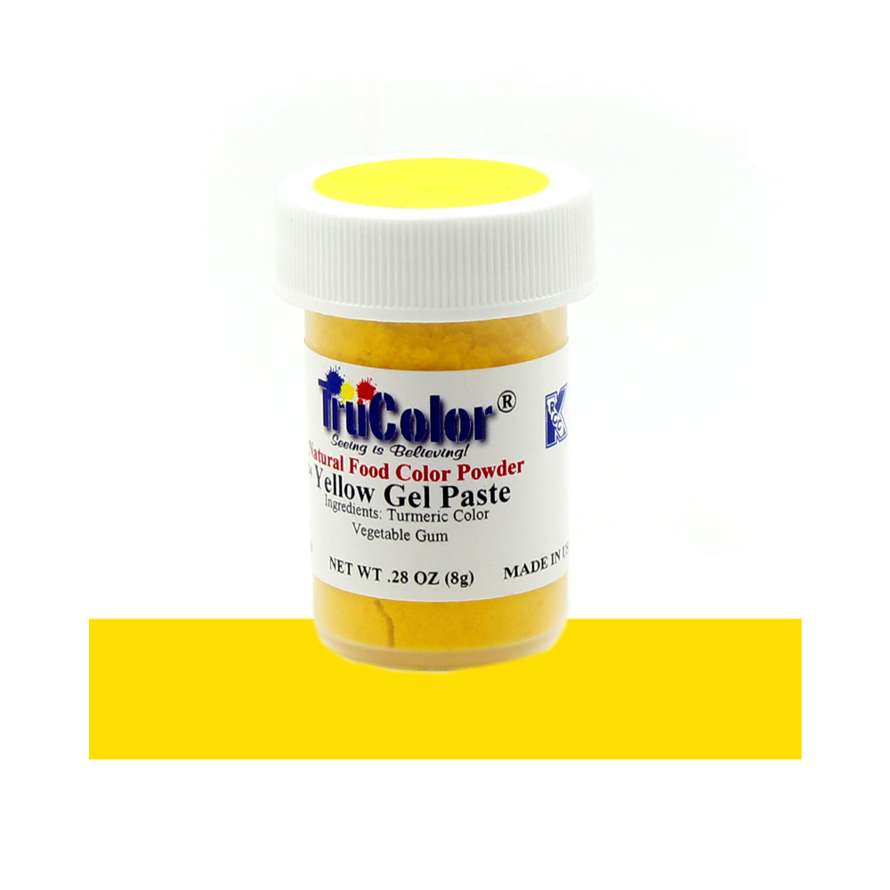 TruColor Yellow Gel Paste Natural Food Color Powder, 8g