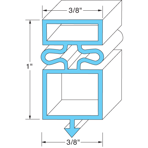 True OEM # 810800, Magnetic Door Gasket - 21 1/2" x 31 1/4"