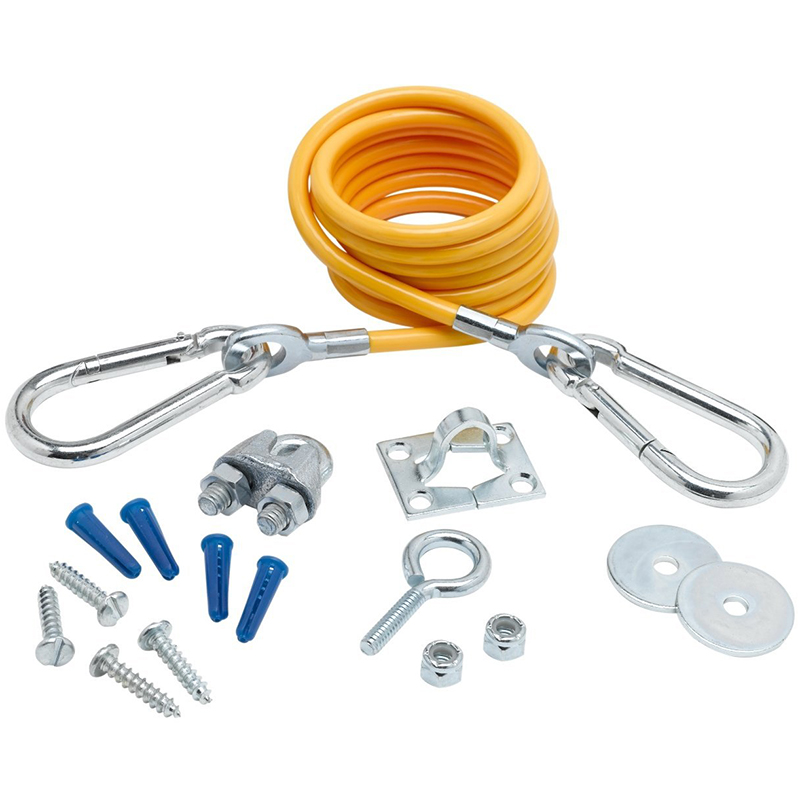T&S Brass AG-RC Gas-Connector Restraining Kit with 5-Foot Cable and Hardware