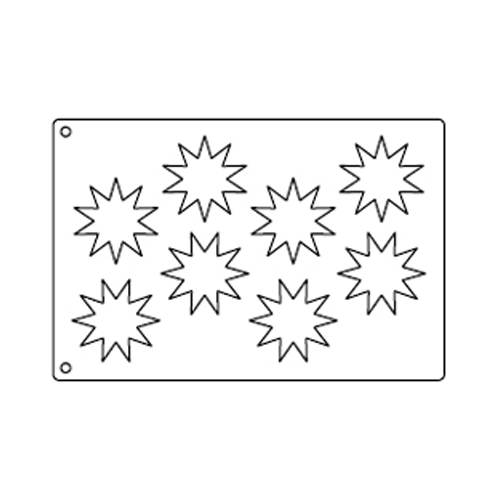 Tuile Template, 10 pt. Star. 3-1/4". Overall Sheet 10.5" x 15.5"