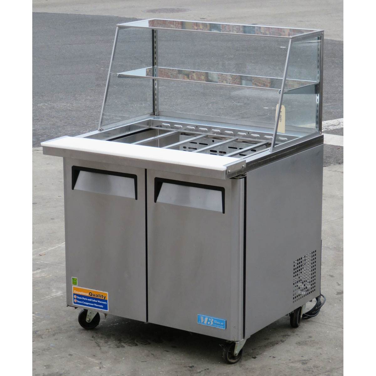 Turbo Air MST-36-15 Refrigerated Sandwich Prep Table 36 Inch, Used Excellent Condition
