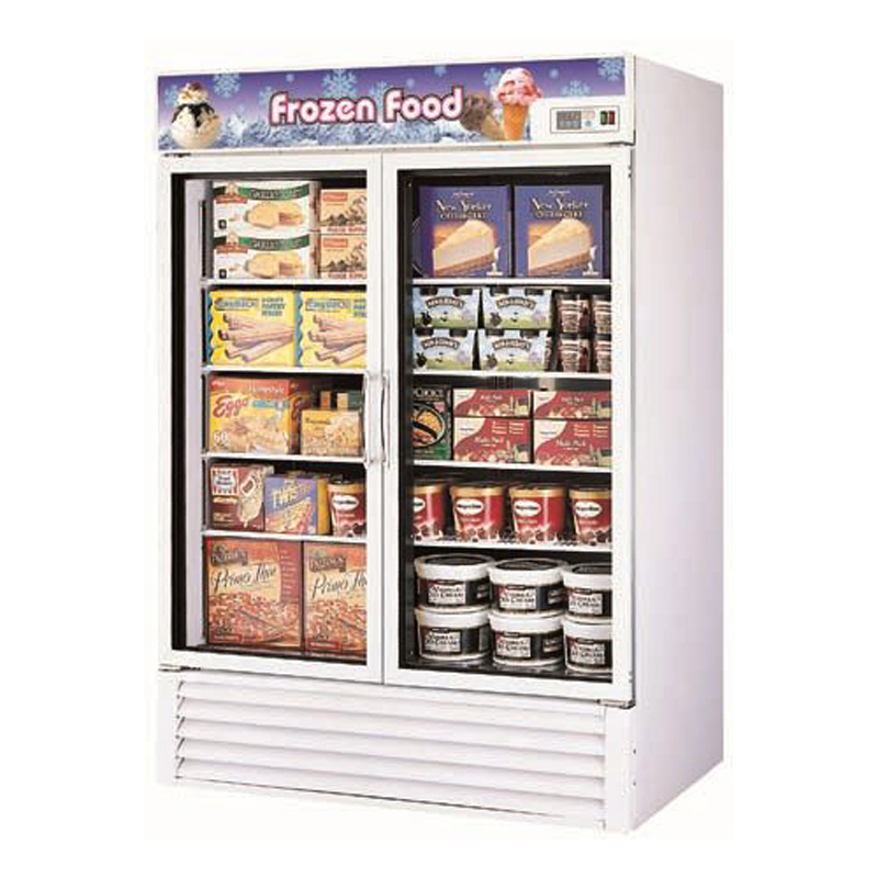 Turbo Air TGF-49F 49 cu. ft. White Double Glass Door Reach-In Freezer