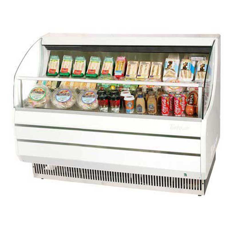 Turbo Air TOM-60S 60" White Horizontal Slim-Line Open Display Merchandiser