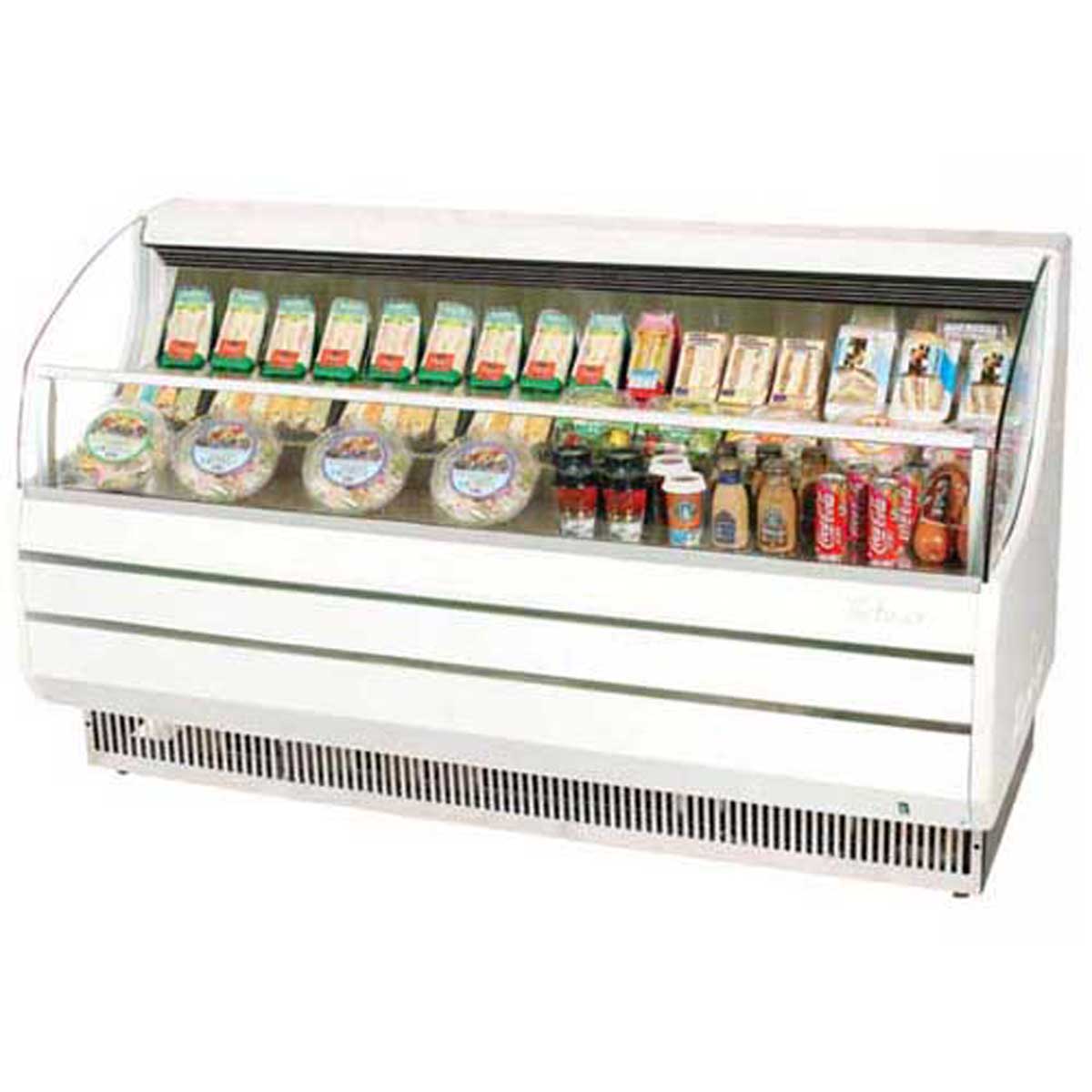 Turbo Air TOM-75S 75" White Horizontal Slim-Line Open Display Merchandiser