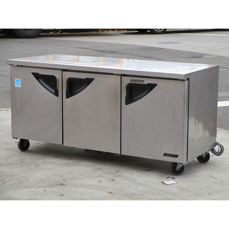 Turbo Air TUR-72SD Super Deluxe 3 Door Undercounter Refrigerator, Great Condition