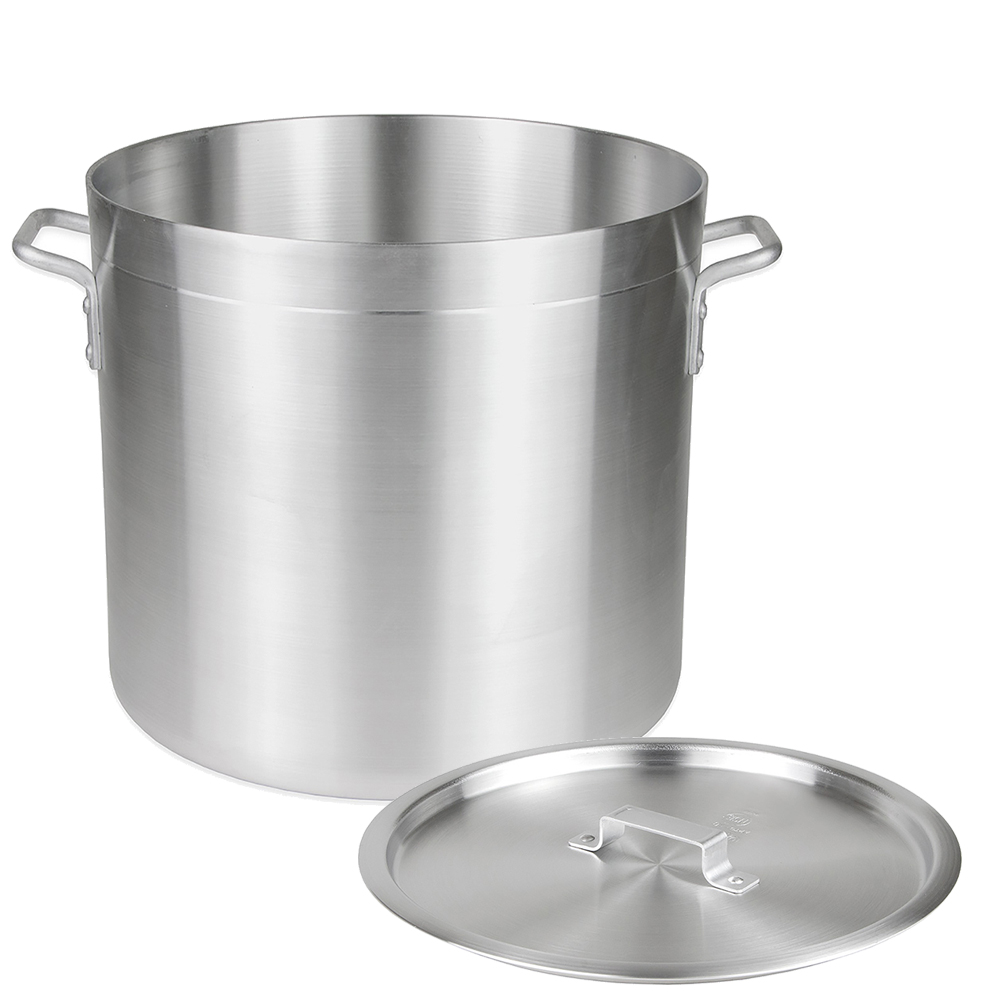 Update International Aluminum Stock Pot with Cover, 80 Quart