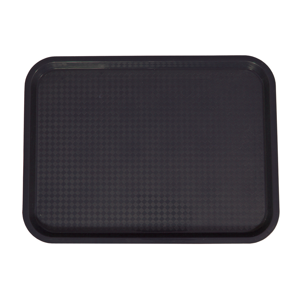 Update International Black Fast Food Tray, 10" x 14" - Case of 12