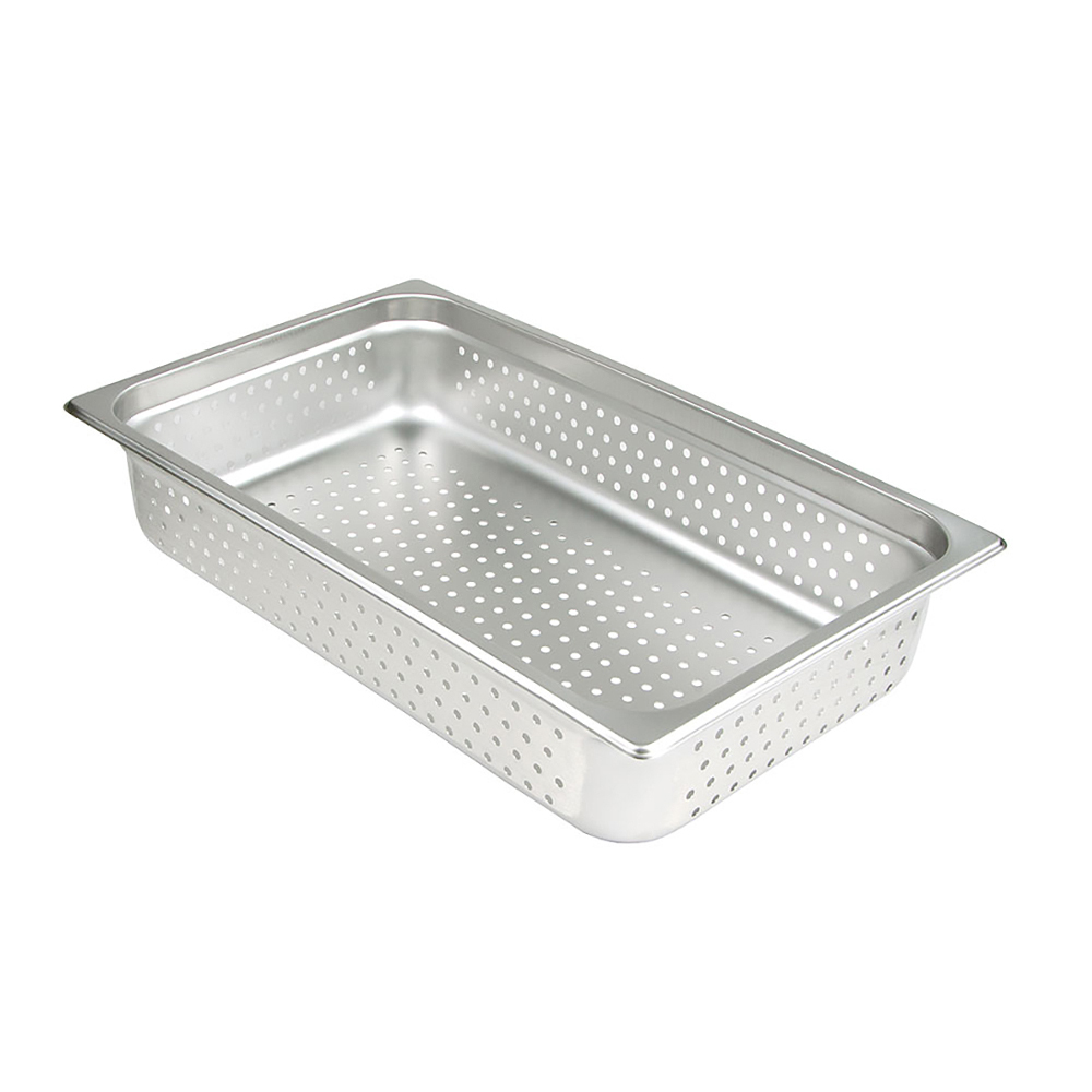 Update International Full Size Anti-Jam Perforated Steam Table Pan, 6" Deep