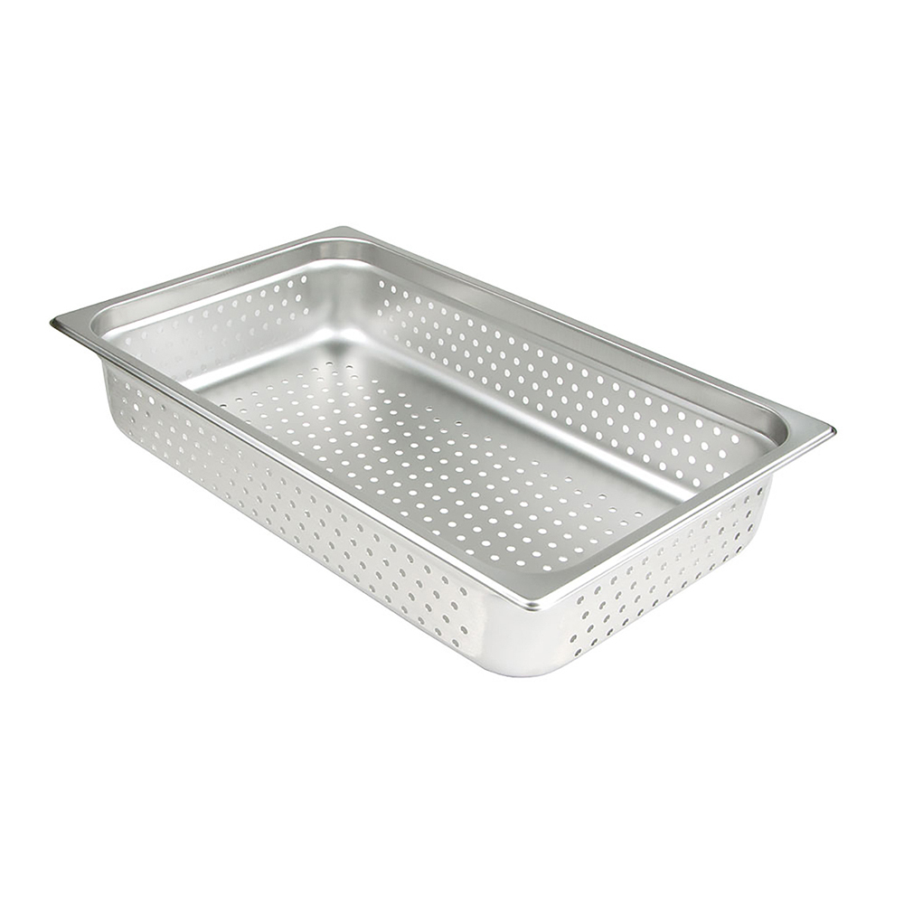 Update International Full Size Perforated Anti-Jam Steam Table Pan, 4" Deep