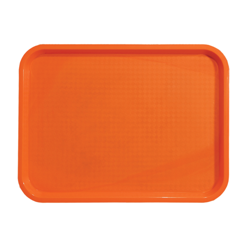 Update International Orange Fast Food Tray, 14" x 18" 