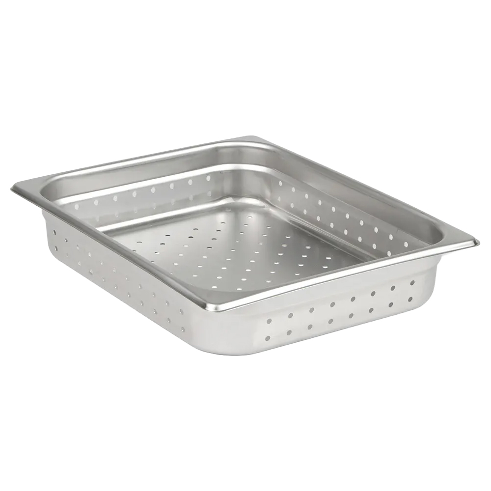 Update International Perforated Half Size Steam Table Pan, 2-1/2" Deep - Pack of 6