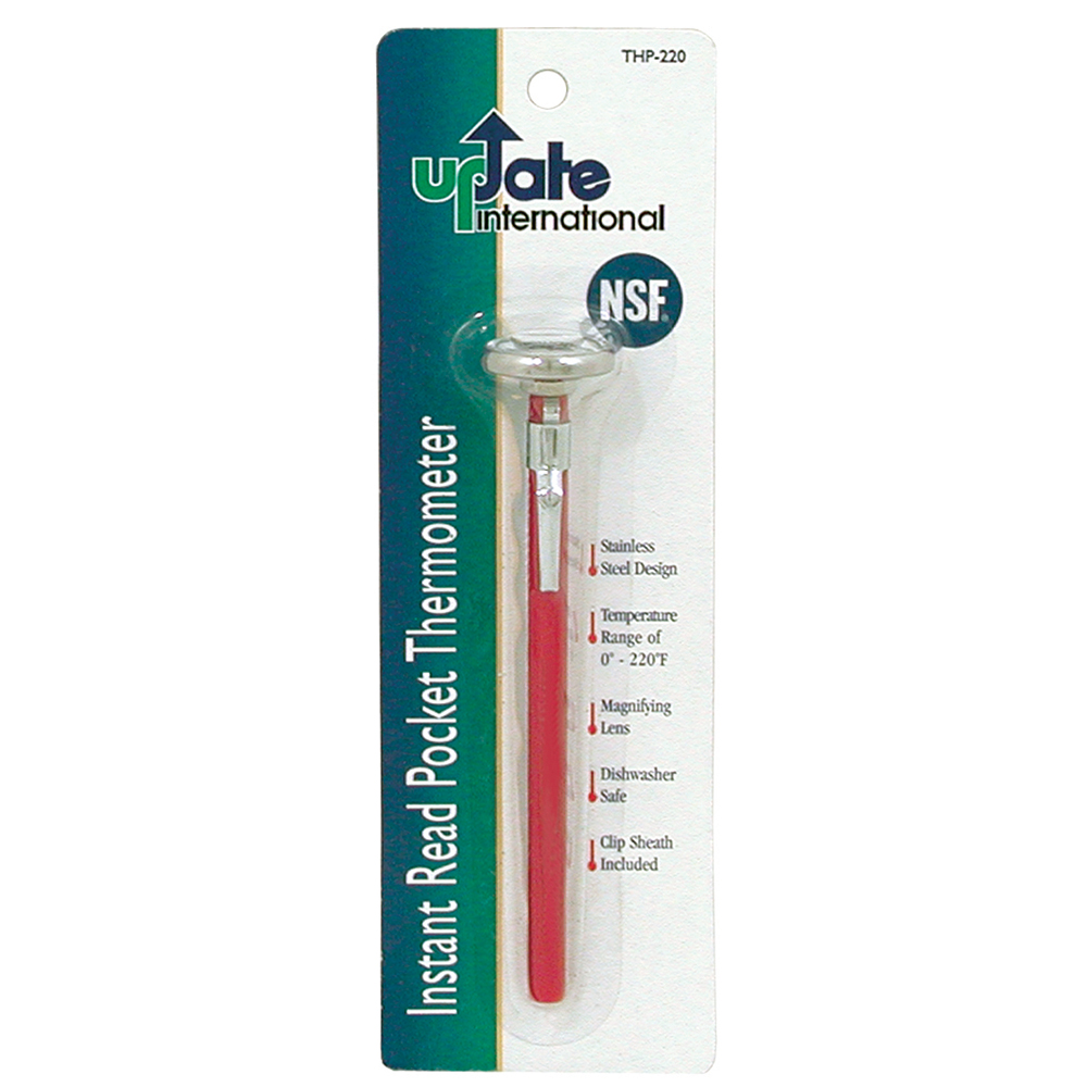 Update International Pocket Dial Thermometer with Red Sleeve