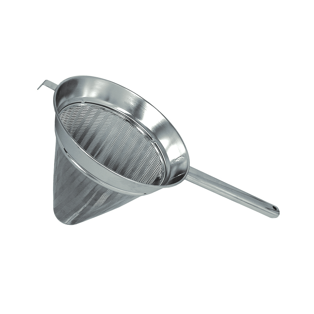 Update International Stainless Steel Bouillon Strainer, 8" Dia.