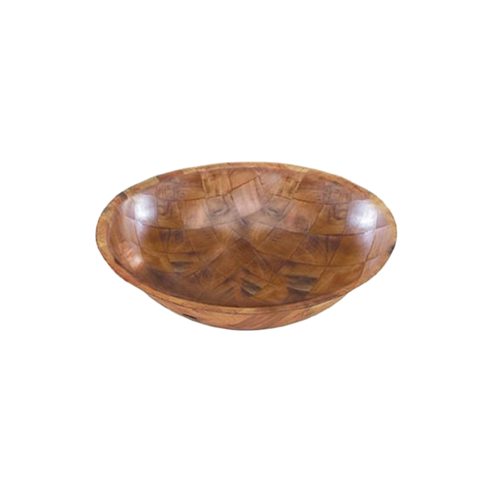 Update International Woven Wood Salad Bowl, 10" Diameter - Pack of 6