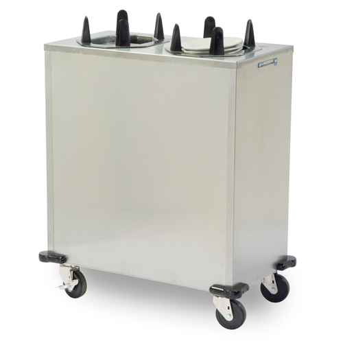 Lakeside V5212 Mobile Unheated Enclosed-Cabinet Dish Dispenser - 2 Stack, Oval, Plate Size: 8-3/4" x 11-3/4" to 9-1/4" x 12-1/2"