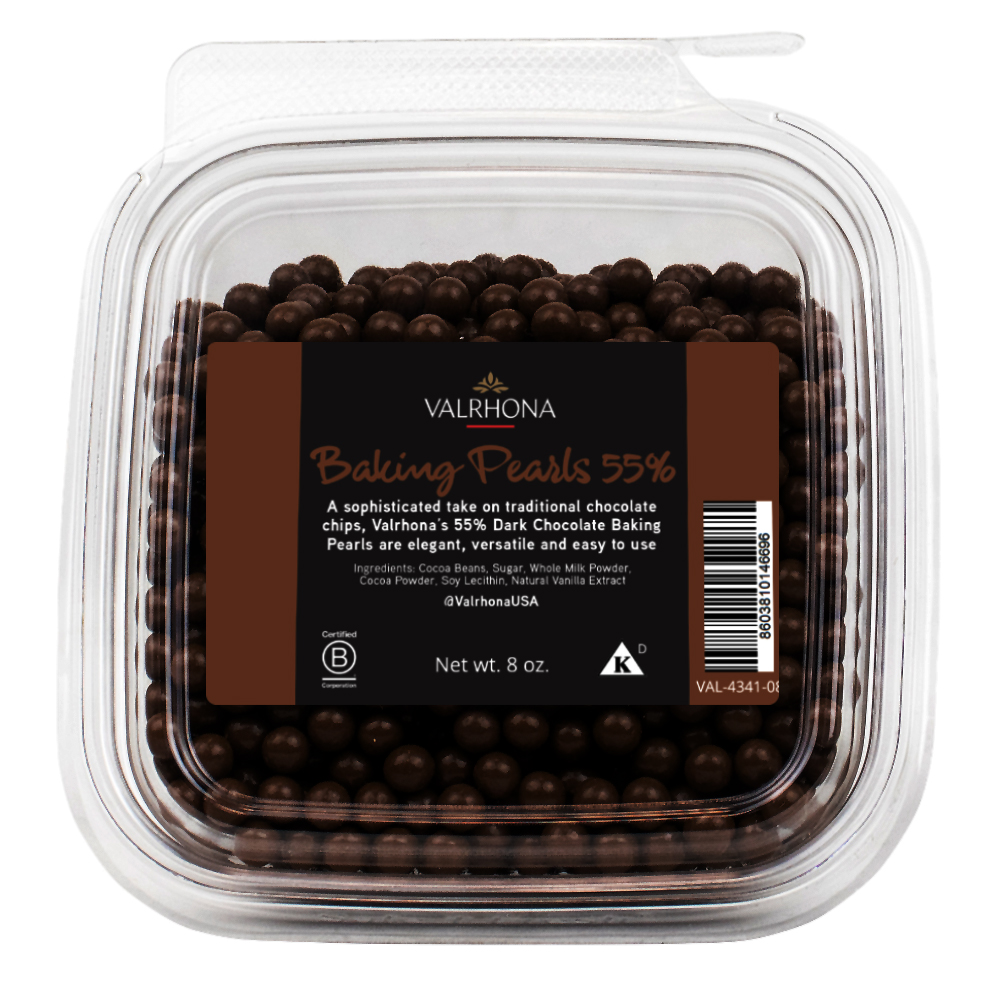 Valrhona Dark Chocolate Pearls, 8 oz.