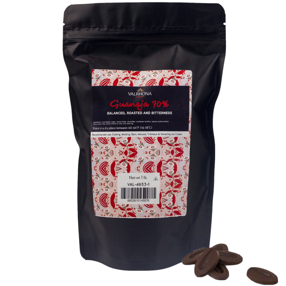 Valrhona Dark Guanaja 70% Feves, 1 Lb.