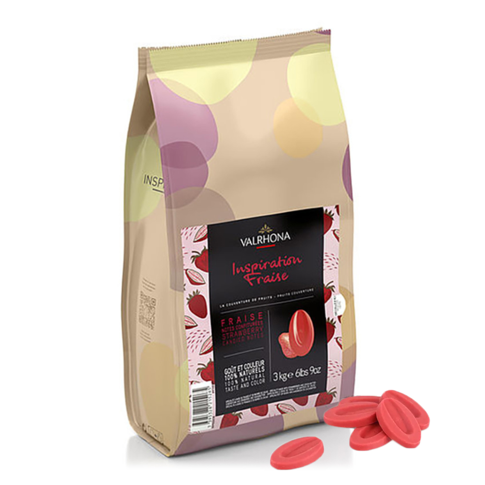 Valrhona Inspiration Strawberry Feves, 3 Kgs.