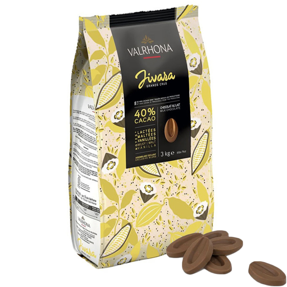 Valrhona Milk Jivara 40% Feves, 3 Kgs.