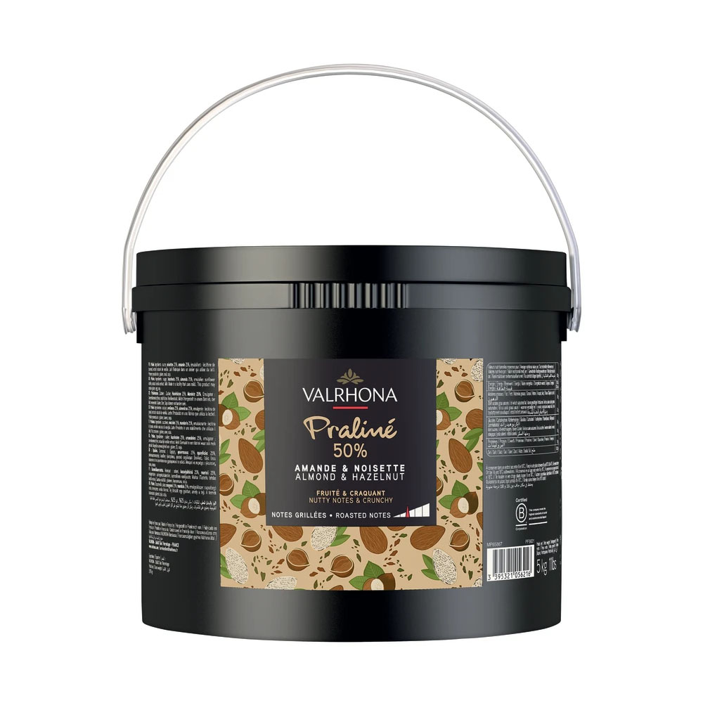 Valrhona Praline Almond Hazelnut 50% Caramelized, 5 Kgs.