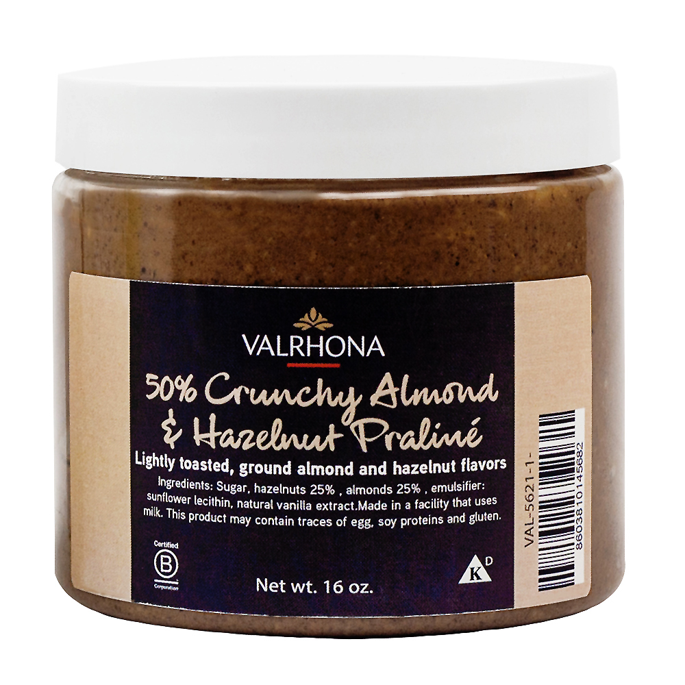 Valrhona Praline Hazelnut 50% Caramelized, 1 Lb.