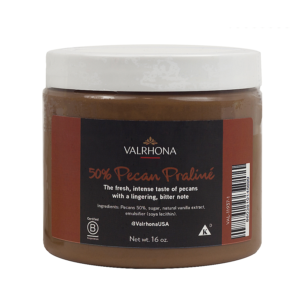 Valrhona Praline Pecan 50% Fruity, 1 Lb.