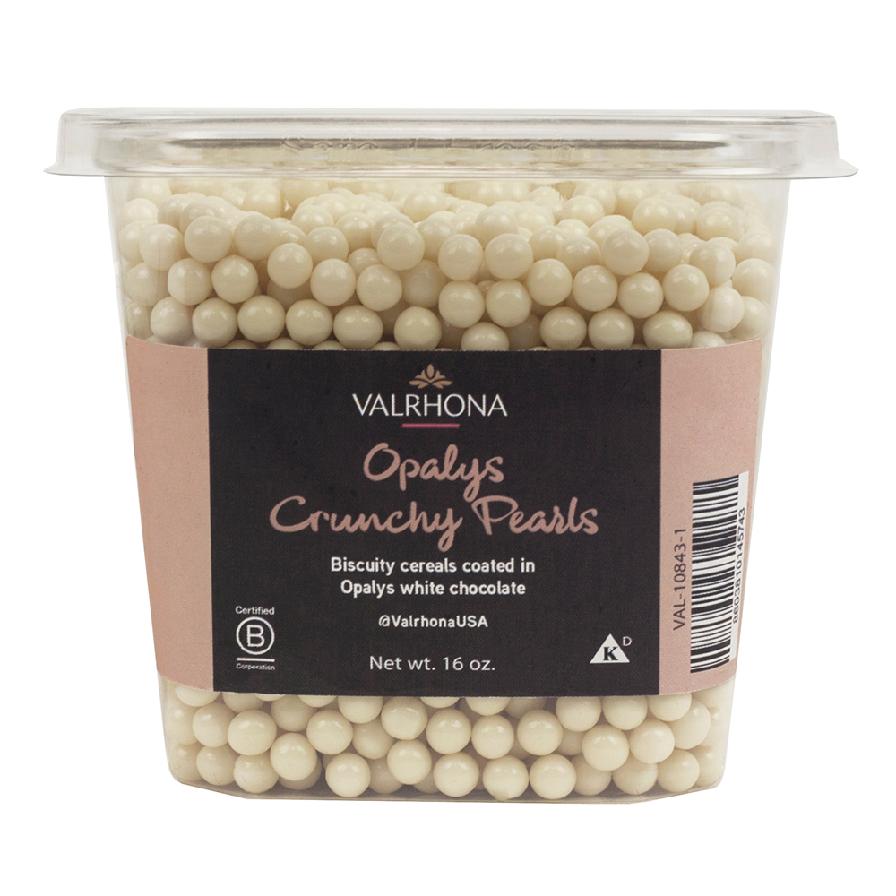 Valrhona White Opalys Crunchy Pearls, 1 Lb.