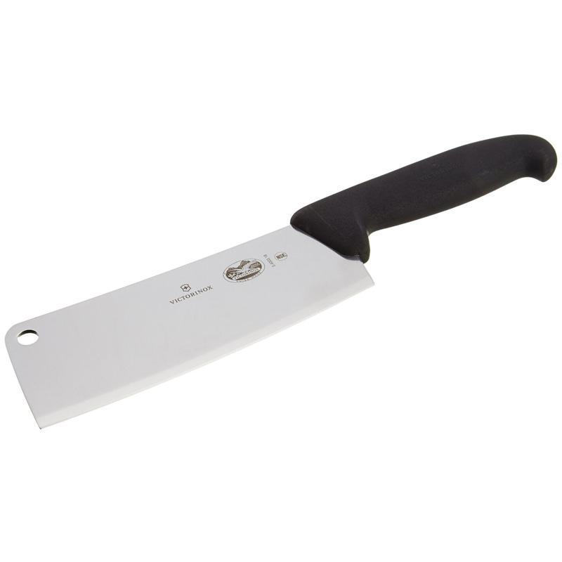 Victorinox Black Fibrox Pro 7 Inch Restaurant Cleaver (40590)