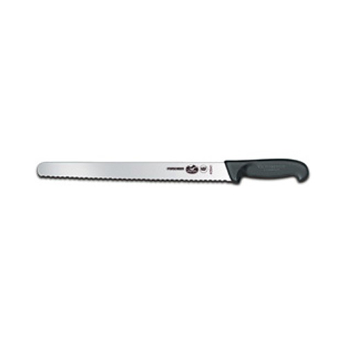 Victorinox Forschner Slicer, Wavy, Black Fibrox, 12 in (40641)