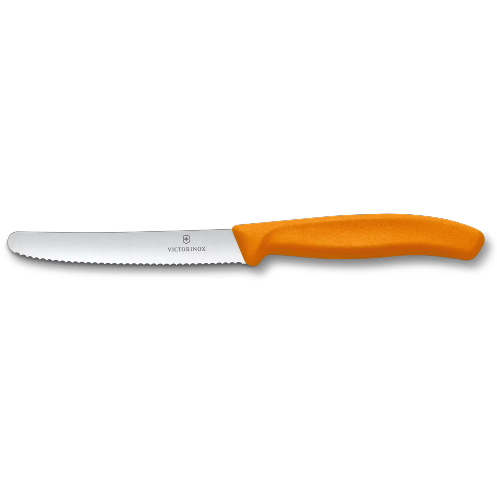 Victorinox Orange Serrated Utility Knife, 4-1/2" Blade