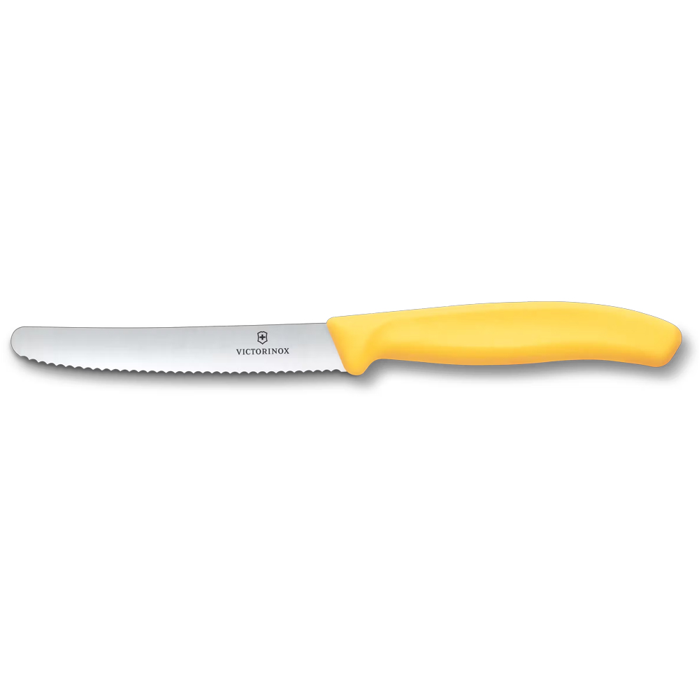 Victorinox Yellow Serrated Utility Knife, 4-1/2" Blade