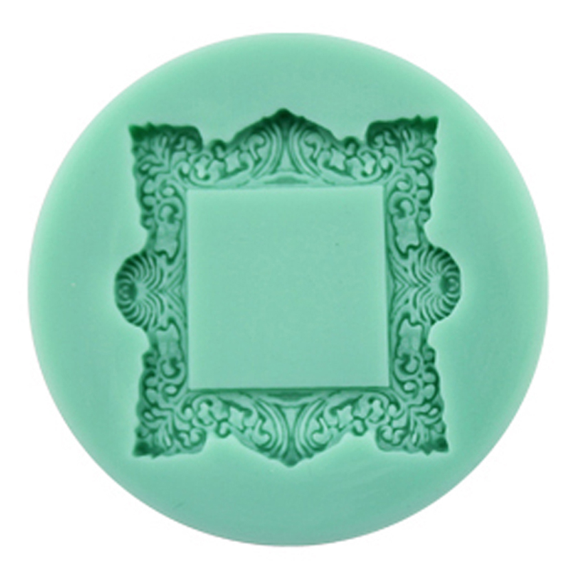 O'Creme Silicone Fondant Mold, Vintage Square Frame