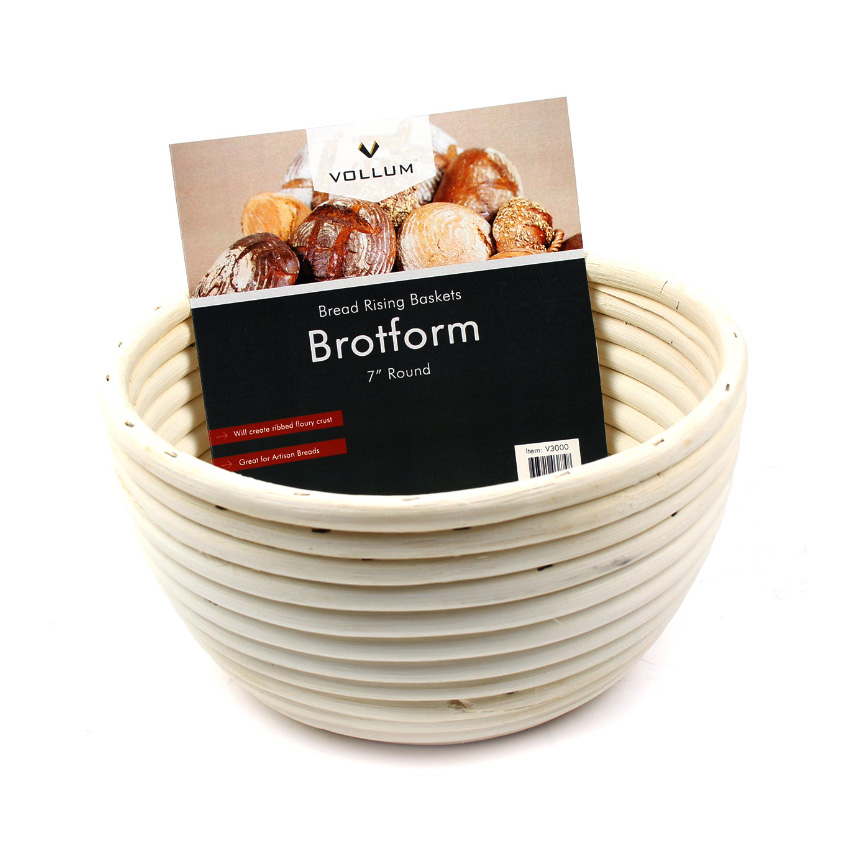 Vollum Brotform Round Proofing Basket, 7