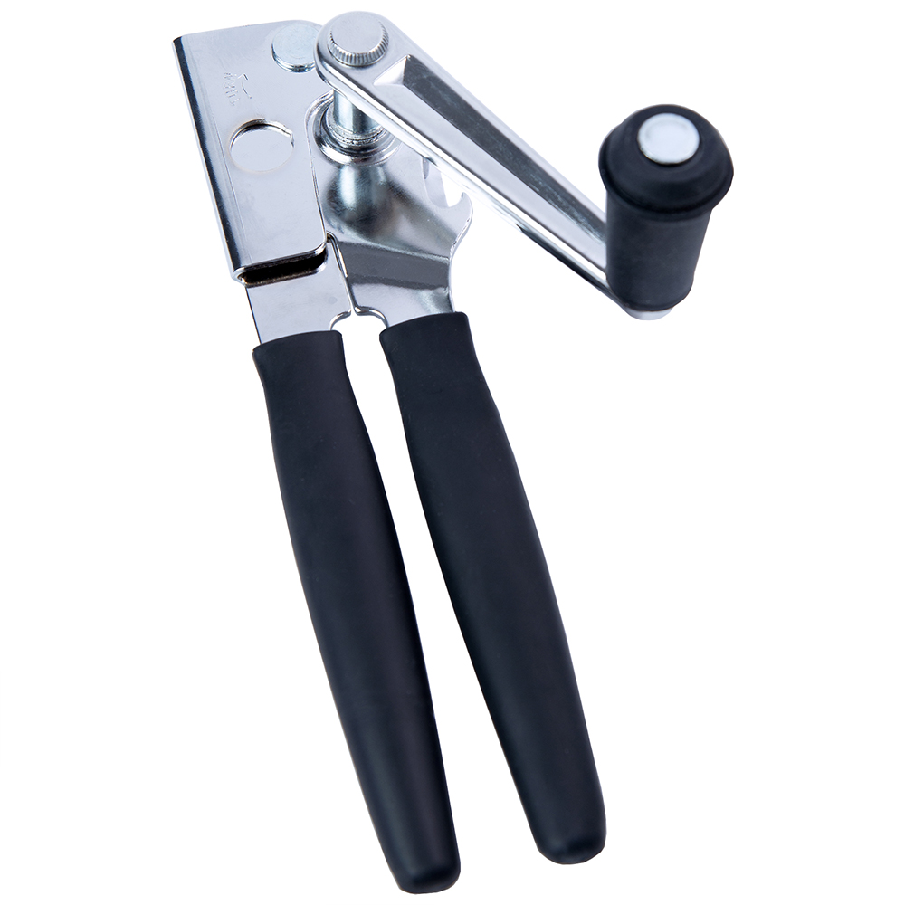 Vollum Easy Crank Can Opener with Black Handle